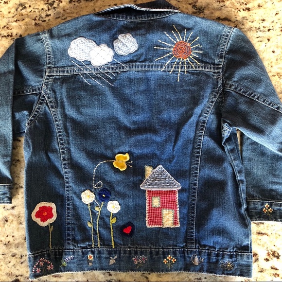 Cute!!! Embroidered Baby Gap Denim Coat, Size: 4y - Picture 6 of 6